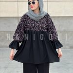 مانتو عروسکی حانی گلی مدل ماهدخت آماده ارسال