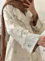 ترنچ کت آستر دار مدل قورباغه حانی گلی - تصویر 2