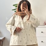 ترنچ کت آستر دار مدل قورباغه حانی گلی