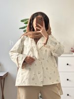 ترنچ کت آستر دار مدل قورباغه حانی گلی
