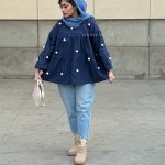 مانتو جلو بسته عروسکی مدل برف حانی گلی