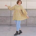 مانتو عروسکی حانی گلی مدل بهار سبز آماده ارسال - تصویر 4