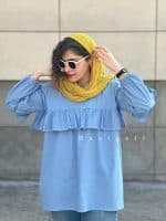 مانتو عروسکی جلو بسته مدل برکه حانی گلی آماده ارسال