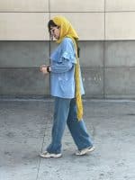 مانتو عروسکی جلو بسته مدل برکه حانی گلی آماده ارسال - تصویر 3