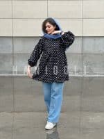 مانتو عروسکی حانی گلی مدل جانان قلبی - تصویر 2