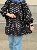 مانتو عروسکی حانی گلی مدل جانان قلبی - تصویر 6