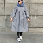مانتو بلند نخی مدل عروسک حانی گلی
