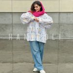مانتو عروسکی مدل خرگوشی حانی گلی آماده ارسال