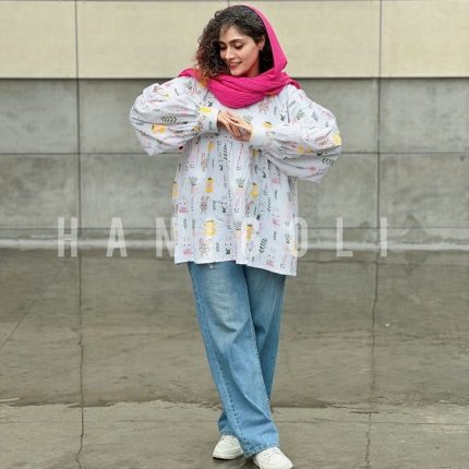 مانتو عروسکی مدل خرگوشی حانی گلی آماده ارسال
