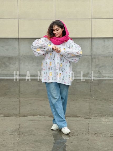 مانتو عروسکی مدل خرگوشی حانی گلی آماده ارسال