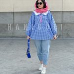 مانتو عروسکی جلو بسته مدل رویا قد 80 حانی گلی