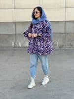 مانتو عروسکی مدل بهار سرمه ای حانی گلی - تصویر 3