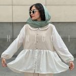 مانتو عروسکی مدل سوگل حانی گلی آماده ارسال