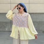 مانتو تابستانی زنانه مدل آفتاب زرد لیمویی نخ خنک