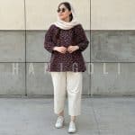 مانتو عروسکی نخی خنک مدل شقایق | مانتو اوور سایز تابستونی دخترونه