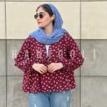 مانتو عروسکی جیگری نخی | مانتو دخترانه خنک تابستانی جلو باز حانی گلی