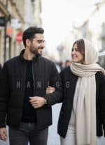 کاپشن مشکی زنانه و مردانه حانی گلی | کاپشن اسپرت جلو زیپ ترند ۲۰۲۵ - تصویر 2