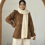 مانتو عروسکی مخمل کبریتی مدل پرنسس (رنگ تدی عسلی) | استایل ترند و دخترانه