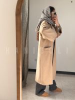 پالتو پشمی بلند زنانه حانی گلی - مدل تافی فری اور سایز قد 12 - تصویر 2
