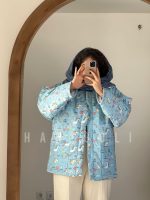 کاپشن زنانه دخترانه اور سایز طرح یونیکورن – نخی و بسیار راحت - تصویر 7