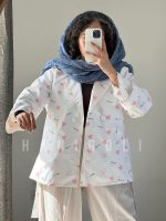 ترنچ کت (بارانی ) سفید فانتزی لاو خرگوشی برند حانی گلی - - تصویر 5