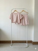 ست تاپ و شلوارک زنانه کرپ نخ چهارخانه مدل رها – مدل راحتی اورسایز - تصویر 7
