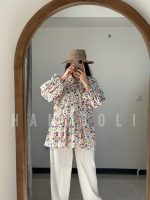 مانتو عروسکی دخترانه مدل "گل‌های بهاری" حانی گلی - جنس کرپ نخ (فری سایز) - تصویر 3