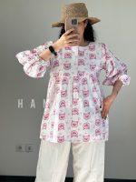 مانتو عروسکی نخی مدل پینکی‌پیگی حانی گلی - تصویر 5