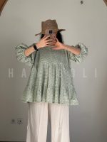 مانتو نخی عروسکی چهارخانه مدل رنگین‌کمان حانی گلی آماده ارسال - تصویر 4