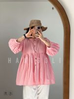 مانتو نخی عروسکی مدل خاتون (صورتی خالخالی) - خنک و ترندی