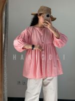 مانتو نخی عروسکی مدل خاتون (صورتی خالخالی) - خنک و ترندی - تصویر 3