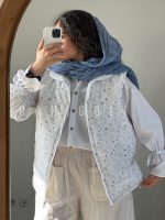 پافر فانتزی طرح خرگوشی و شومیز سفید حانی گلی - Image 3