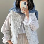 پافر فانتزی طرح خرگوشی و شومیز سفید حانی گلی