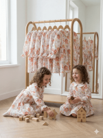 پیراهن بچه گانه عروسکی مدل دهکده خرگوش‌ها - برند HG Kids - تصویر 3