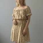 پیراهن مجلسی عروسکی حریر مدل «Golden Muse» | برند HG LUXE