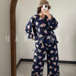 ست لباس خواب چهار فصل زنانه طرح خرسی تدی (HGLux) - نخ پنبه