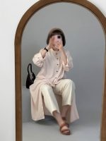 مانتو بلند مدل آیس صورتی – حانی گلی - تصویر 6