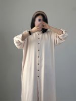 مانتو بلند مدل آیس صورتی – حانی گلی - تصویر 7
