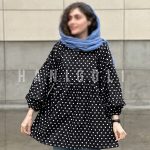 مانتو عروسکی جلو بسته مدل جانان قلبی حانی گلی