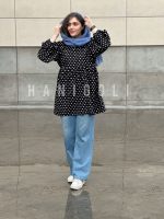 مانتو عروسکی جلو بسته مدل جانان قلبی حانی گلی - تصویر 5