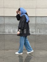 مانتو عروسکی جلو بسته مدل جانان قلبی حانی گلی - تصویر 2
