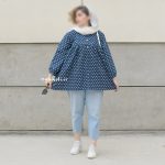 مانتو عروسکی سرمه‌ای مدل قلبی | حانی گلی