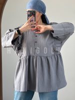 مانتو عروسکی چین‌دار شانتون مدل دلوریس | برند حانی گلی - تصویر 2