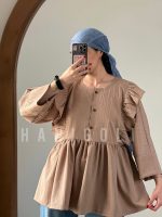مانتو عروسکی چین‌دار شانتون مدل دلوریس | برند حانی گلی - تصویر 4