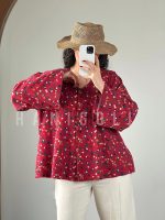 مانتو نخی جلو باز توپی زرشکی | برند حانی گلی | سری The Only One (تک دونه)
