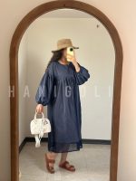 پیراهن بلند حریر آستر دار مدل ایراندخت حانی گلی چیندار مناسب مجلس و مهمانی - Image 15