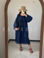 پیراهن بلند حریر آستر دار مدل ایراندخت حانی گلی چیندار مناسب مجلس و مهمانی - Image 10